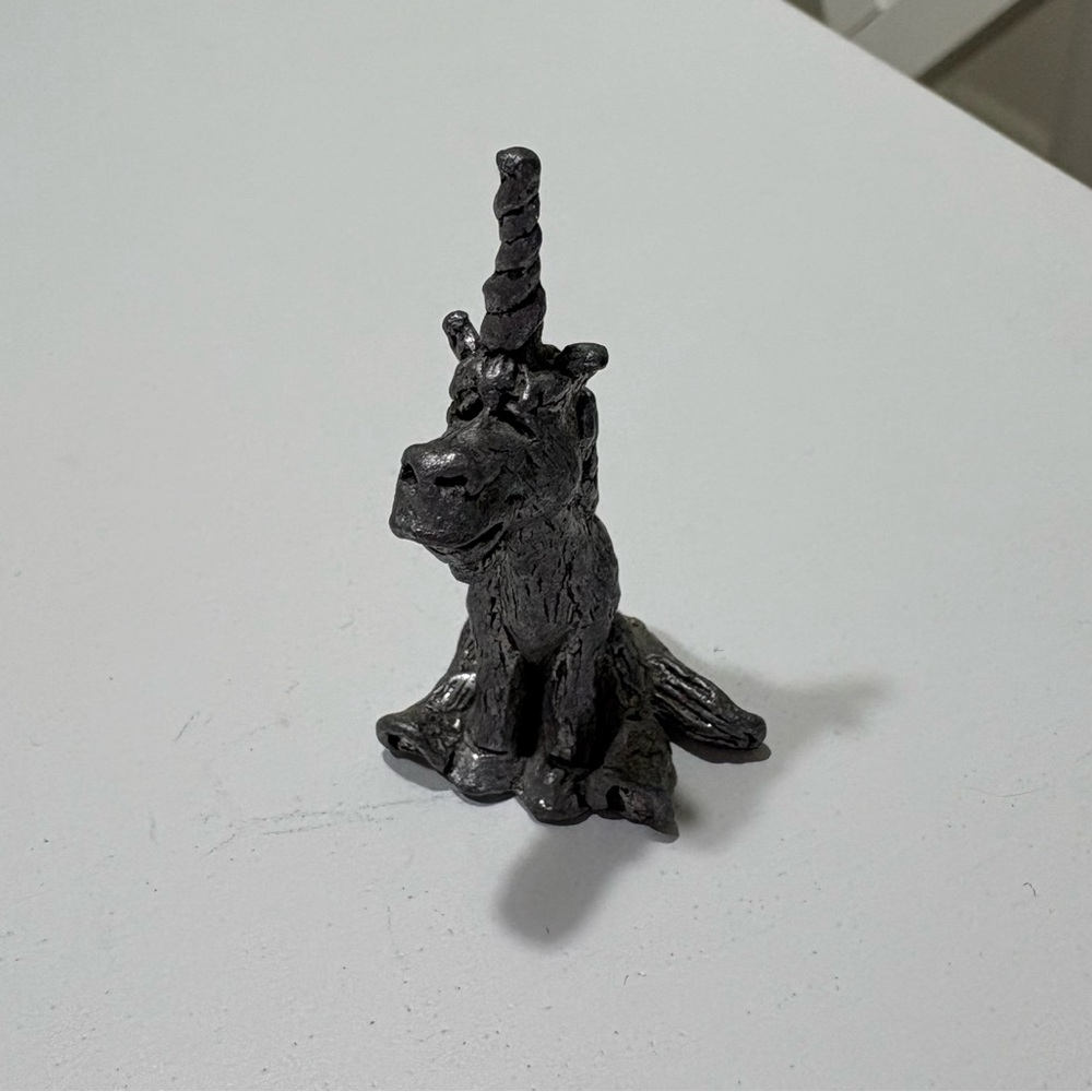 Vintage Pewter Unicorn Figurine